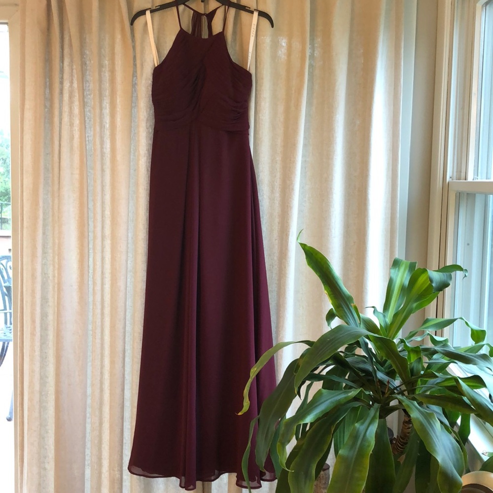 Wine prom or bridesmaid dress